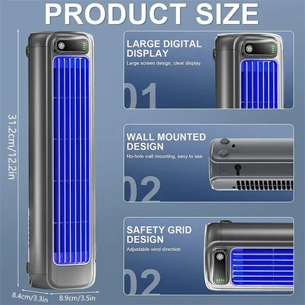 Portable Cooling Fan, Rechargeable Wall Mounted Fan for Desk and Bedroom – image 5