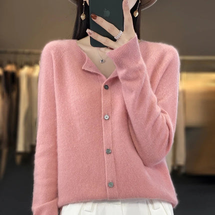 Merino Wool Sweater for Women, Cable Knit Sweater Pullover – image 4