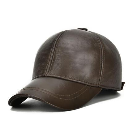 Leather Baseball Cap, Classic Baseball Hat – image 7
