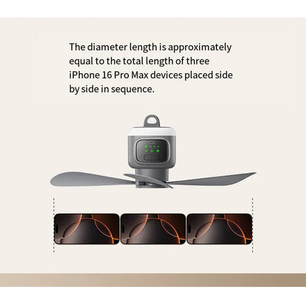 Outdoor Fan for Camping, Portable Ceiling Fan with LED Light and Remote Control – image 10