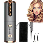 Automatic Hair Curler, Cordless Automatic Curling Iron with LED Display, Rechargeable Hair Styler with 6 Temperatures