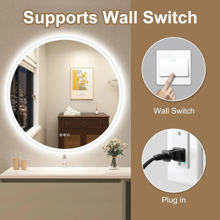 Lighted Vanity Mirror for Bathroom, Smart Mirror with Bluetooth Speaker – photo 36