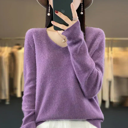 Womens Sweaters, Soft Knitted Sweater with O Neck and Long Sleeves for Winter – image 5