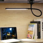 LED Desk Lamp, Clip On Reading Light with Flexible Gooseneck, Dimmable Bedside Lamp with USB Power for Office