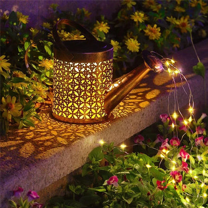 Solar Watering Lantern with LED Light Display | Weather-Resistant Outdoor Decor for Garden Ambiance