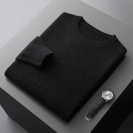 Merino Wool Sweater for Men, Mens Cable Knit Sweater, Mock Neck Pullover Sweater in Australian Merino Wool – image 7