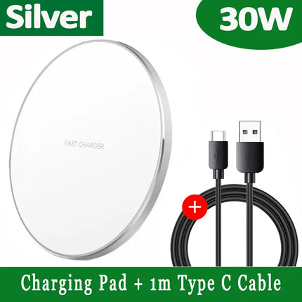 Wireless Charger for iPhone and Samsung, 30W Fast Wireless Charging Pad – image 4