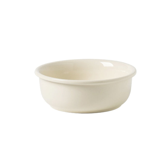 Elevated Cat Bowl with Oak Wooden Stand, Ceramic Cat Food Bowl