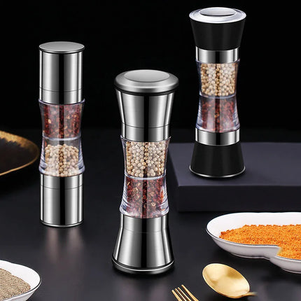 Pepper Mill 2 in 1, Stainless Steel Spice Grinder with Ceramic Grinding Heads – image 5