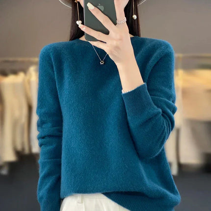 Merino Wool Sweater for Women, Merino Wool Pullover with Long Sleeves – image 11