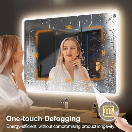 Lighted Vanity Mirror for Bathroom, Smart Mirror with Bluetooth Speaker – photo 46