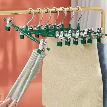Pants Hangers with Clips, Space Saving Hangers for Skirts and Shorts