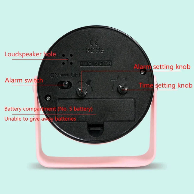 Alarm Clocks, Battery Operated Alarm Clock with Silent Quartz