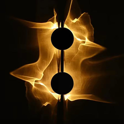 Adjustable Wall Sconce with Ripple Projection | Modern Aluminum & Stainless Steel Fixture for Ambient Lighting