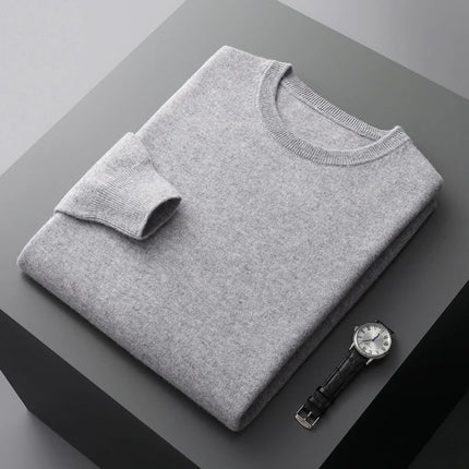 Merino Wool Sweater for Men, Mens Cable Knit Sweater – image 4
