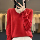 Merino Wool Sweater for Women, Soft Knitted O Neck Sweater – image 22