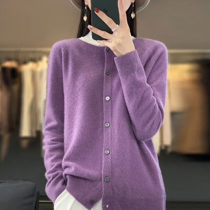 Merino Wool Sweater for Women, Cable Knit Sweater Pullover – image 6