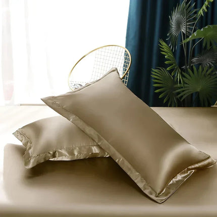 Silk Bed Set 4 Piece, Satin Duvet Cover Set in Twin to King Size – image 5