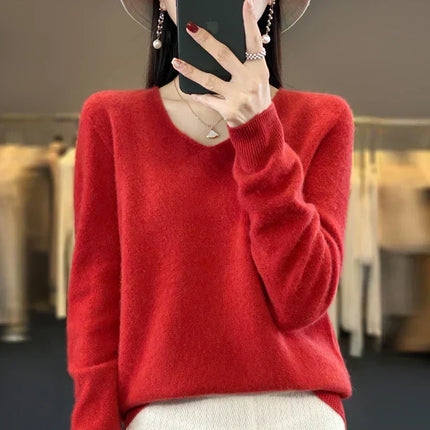 Womens Sweaters, Soft Knitted Sweater with O Neck and Long Sleeves for Winter – image 19