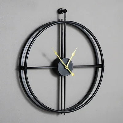 Large Wall Clock for Living Room, Modern Wall Clock in Wood and Metal – image 4