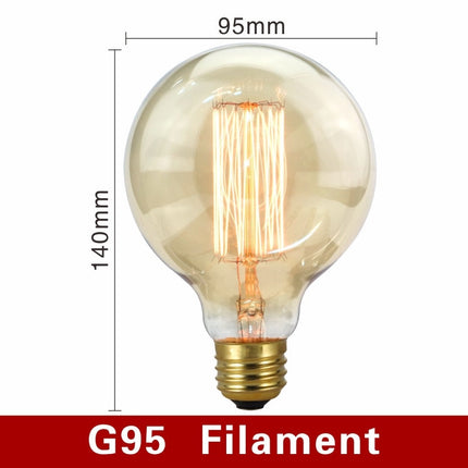 Vintage Light Bulbs with E27 Base for Dimming | Soft Warm Light for Cozy Atmosphere