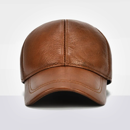 Leather Baseball Cap, Adjustable Genuine Leather Hat – image 5