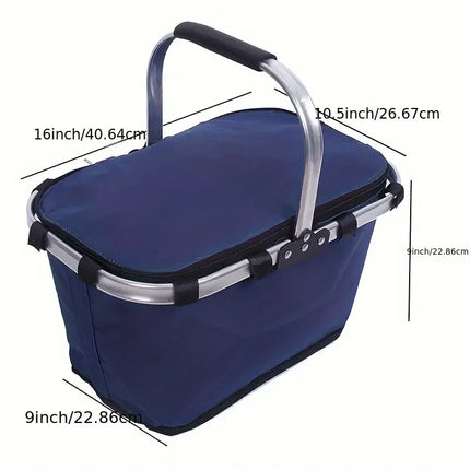 Insulated Picnic Basket, Portable Cooler
