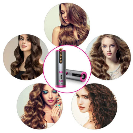 Automatic Hair Curler, Rechargeable Hair Styler with 6 Temperatures