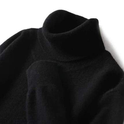 Mens Turtleneck Sweater, Wool Roll Neck Sweater for Men – image 12