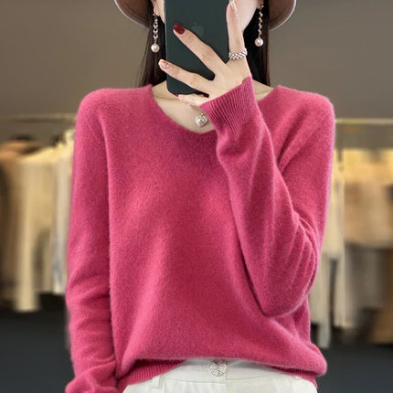 Slim Fit Knitted Sweater with O Neck for Fall and Winter – image 10