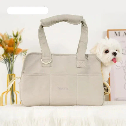 Cat Carrier, Small Dog Carrier Bag, Soft Pet Carrier Tote for Cats and Puppies, Cotton Dog Travel Bag