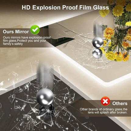 Lighted Vanity Mirror for Bathroom, LED Bathroom Mirror with Lights and Anti Fog – photo 19