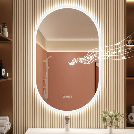 Lighted Vanity Mirror for Bathroom, Smart Mirror with Bluetooth Speaker – photo 24