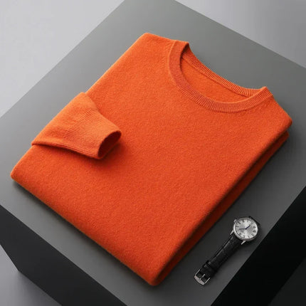 Merino Wool Sweater for Men, Mens Cable Knit Sweater – image 12