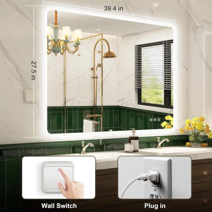Lighted Vanity Mirror for Bathroom, LED Bathroom Mirror with Lights and Anti Fog – photo 23