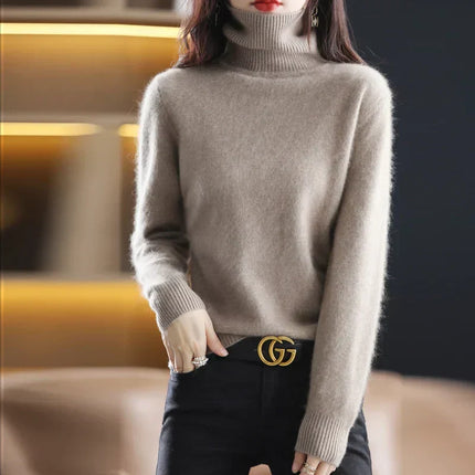 Womens Cashmere Sweater, Mock Neck Sweater in 100% Pure Cashmere – image 5