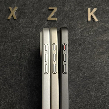 iPhone 17 Pro Max Case, iPhone 16 Case with Titanium Style Finish and Anti Fingerprint Back