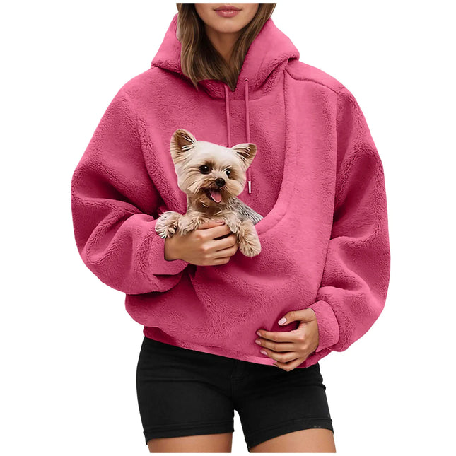 Oversized Hoodie for Women and Men, Cat Hoodie with Kangaroo Pet Carrier Pocket, Pullover Hoodie for Cat Lovers_01