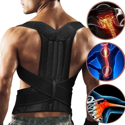 Posture Corrector for Men and Women, Back Brace for Posture with Lumbar Support