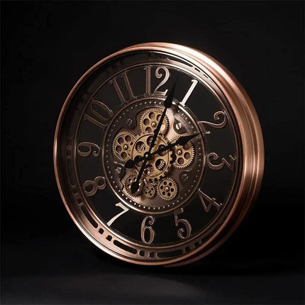 Vintage Wall Clock with Antique Bronze Finish – image 4
