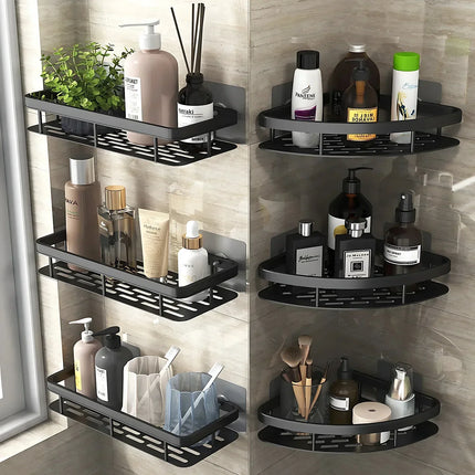 Bathroom Wall Shelf No Drill, Wall Mounted Shower Caddy, Corner Shower Shelf, Bathroom Storage Organizer for Shampoo