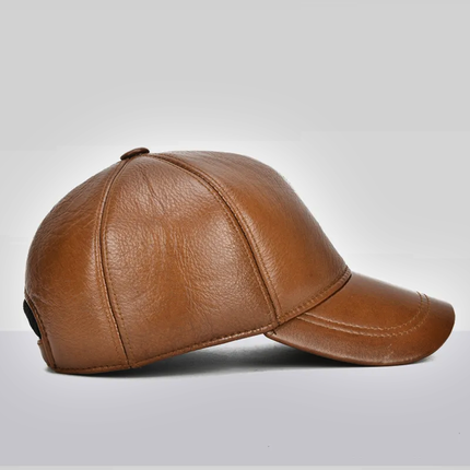 Leather Baseball Cap, Luxury Streetwear Cap – image 4