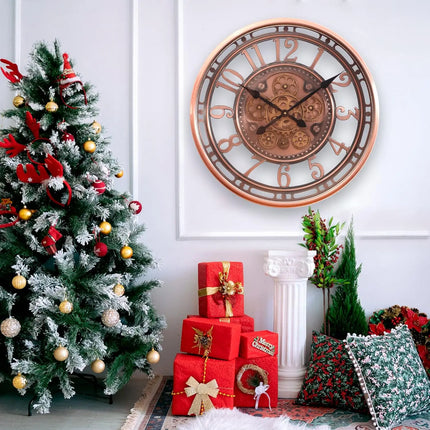 Large Wall Clock, Industrial Wall Decor for Office and Living Room