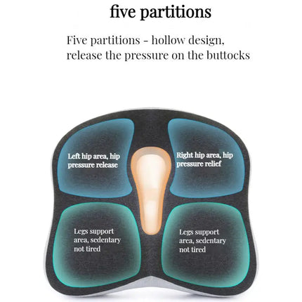 Memory Foam Seat Cushion with Lumbar Support Pillow, Office Chair Cushion for Back Pain Relief