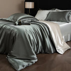 Silver Gray RoseGold / Flat Bed Sheet / Twin Size 4pcs