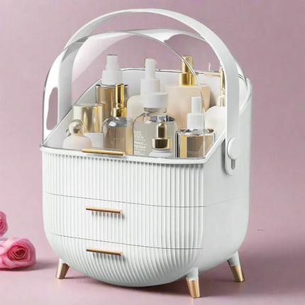 Cosmetic Organizer for Bedroom Vanity and Dorm with Two Layer Storage – image 12