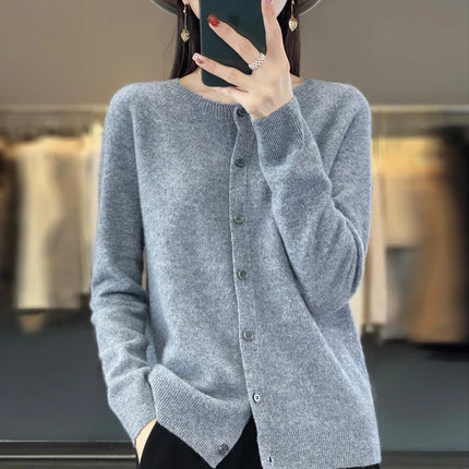 Merino Wool Sweater for Women, Cable Knit Sweater Pullover