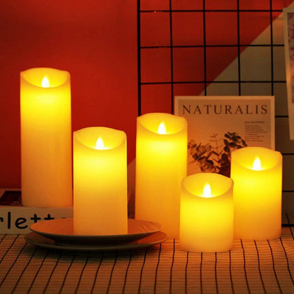 Flameless Block Candles with Realistic LED Lights | Safe, Elegant Ambiance for Home Décor and Special Occasions