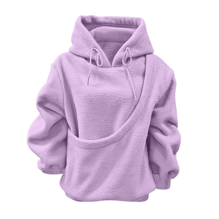 Oversized Hoodie for Women and Men, Cat Hoodie with Kangaroo Pet Carrier Pocket – image 5