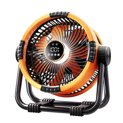 Portable Fan with Remote Control, Rechargeable Camping Fan with LED Light and Hook, Battery Operated Fan for Tent